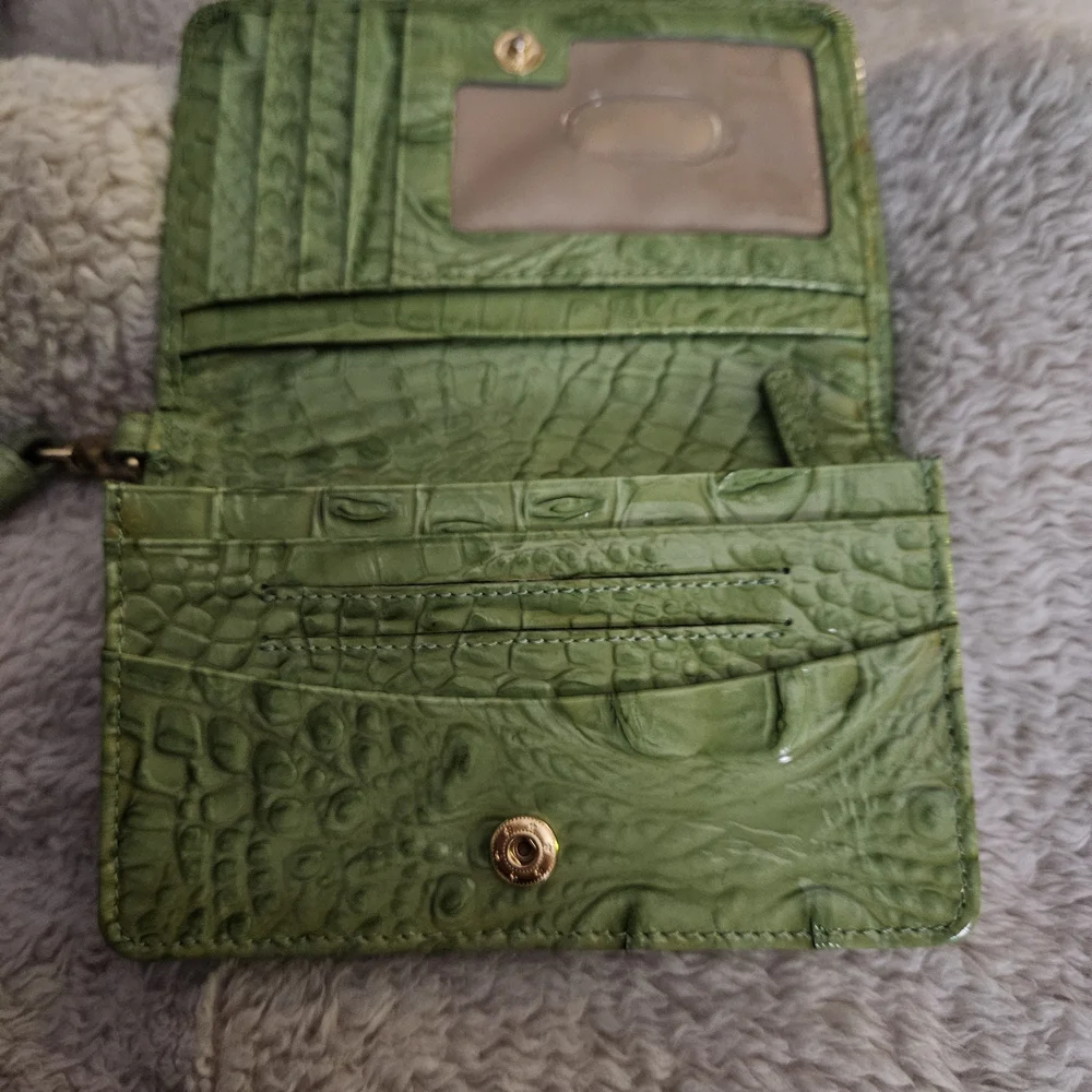 Brahmin Green Croc-Embossed Wristlet - Picture 13 of 16